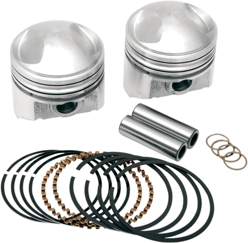 KB PERFORMANCE Piston Kit - 3.437 Standard - 9.0:1 CR - 74" Big Twin KB263.STD