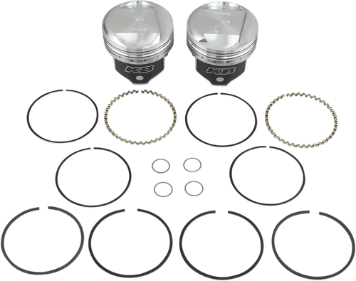 KB PERFORMANCE Piston Kit - 3.498" +0.005" - 10.5:1 CR - 80" Evolution Big Twin KB266.005