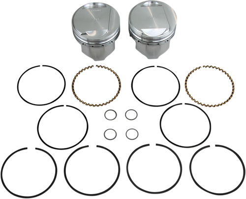 KB PERFORMANCE Piston Kit - 3.498" +0.040" - 9.6:1 CR - 80" Evolution Big Twin KB305.040