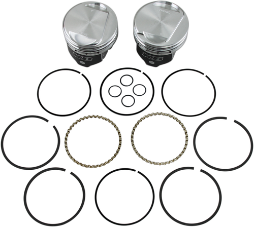 KB PERFORMANCE Piston Kit - 3.498" +0.005" - 9.6:1 CR - 80" Evolution Big Twin KB305.005