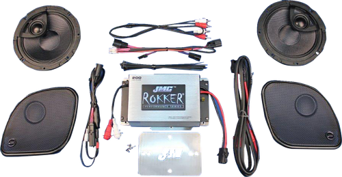 J & M Speaker/Amplifier Kit - 200 W - 2-Channel - '15-'25 FLTR RKT6-200HR15