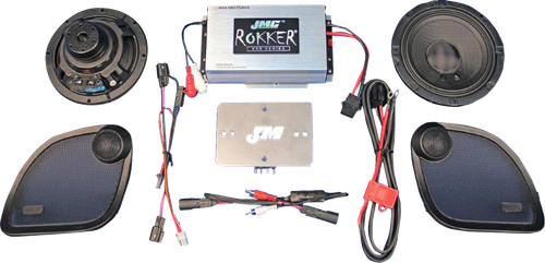 J & M Speaker/Amplifier Kit - 400 W - 2-Channel - '15-'23 FLTRX/FLTRU/FLTRT RKT6-400HR15