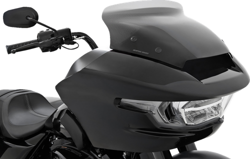 MEMPHIS SHADES Spoiler Windshield - 4" - Black Smoke Dot Matrix - FLTR MEP88212