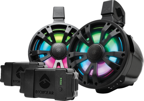 SOUND EXTREME BY ECOXGEAR Tower Speakers - Amplified - 8" - Wired - Black SEI-ETAMP7701