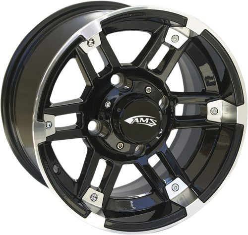 AMS Wheel - Roll'n 104 - Rear - Machined Black - 12x7 - 4/4 - 3+4 0230-0759