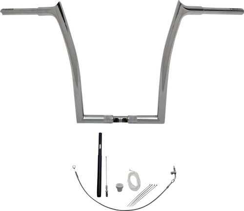 FAT BAGGERS INC. 1-1/4" EZ Install Pointed Top Handlebar Kit - 16" - Chrome 919916