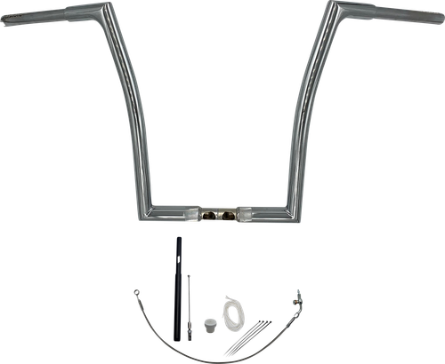 FAT BAGGERS INC. 1-1/4" EZ Install Flat Top Handlebar Kit - 16" - Chrome 719916
