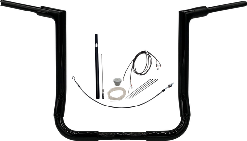 FAT BAGGERS INC. 1-1/2" EZ Install Flat Top Handlebar Kit - 16" - Black 619016-B