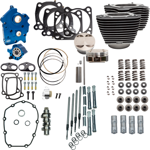 S&S CYCLE Power Pack - 4.375" Stroke - Water Cooled - Black w/Highlights - M8 310-1050C