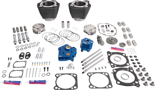 S&S CYCLE 132" Power Package - HPT496 - Gear Drive - Water Cooled - Black with Highlights - 114"/117" M8 310-1403