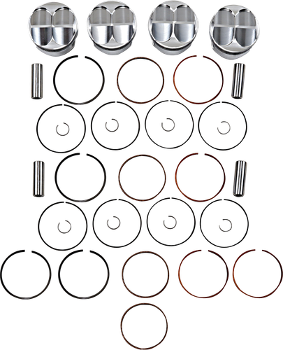 JE PISTONS Piston Kit - 81.00 mm - 10.5:1 CR - Honda 153766