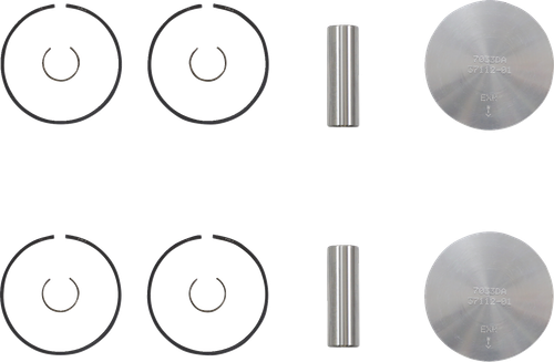 WOSSNER Piston Kit - 66.37 mm - Arctic Cat K7032DA-2