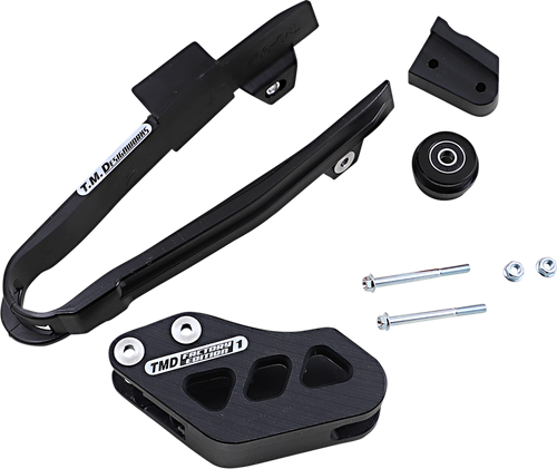 T.M. DESIGNWORKS Chain Guide/Slider - Gas Gas - Black DCK-GGM-BK