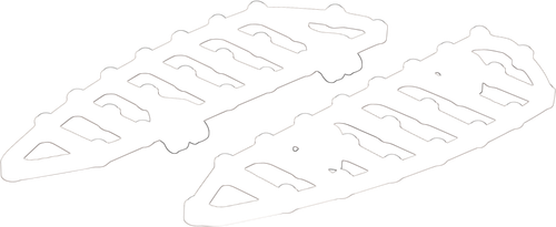 ARLEN NESS MX Driver Floorboards - Titanium 410-013