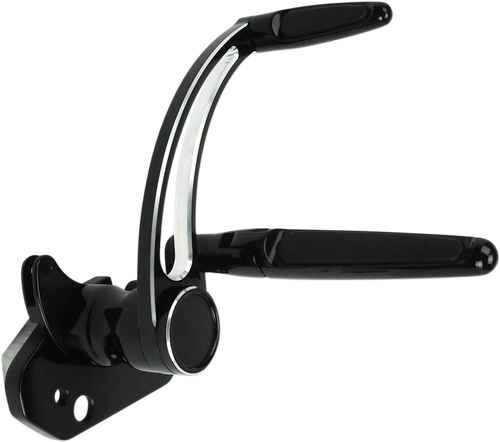 HAWG HALTERS Adjustable Forward Control - Black Anodized - Folding Rubber Inlay Pegs - Solid Lever FCK-F14AS-FR