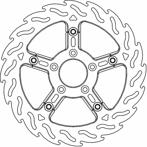 MOTO-MASTER Brake Rotor - Front Right - Flame 112313-PU