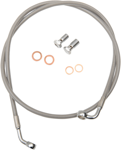 LA CHOPPERS Brake Lines - 18" - 20" Ape Hanger Handlebars - Stainless Steel LA-8230B19
