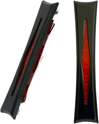 ACCUTRONIX Bag Lights - Diamond - Red Lens - Black BL01-IB
