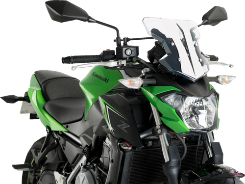 PUIG HI-TECH PARTS Flanker Windshield - 12-3/4" - Clear - Kawasaki 20335W