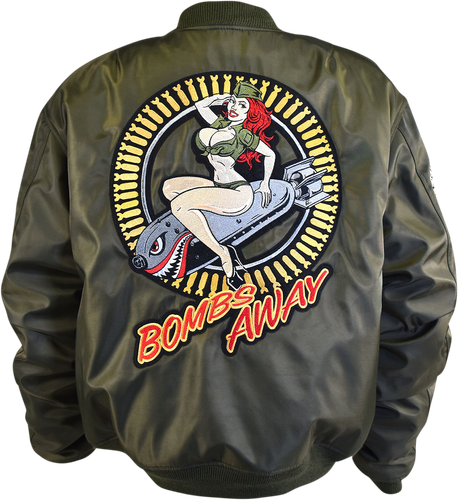 LETHAL THREAT Bombs Away Jacket - Green - XL JT84030XL
