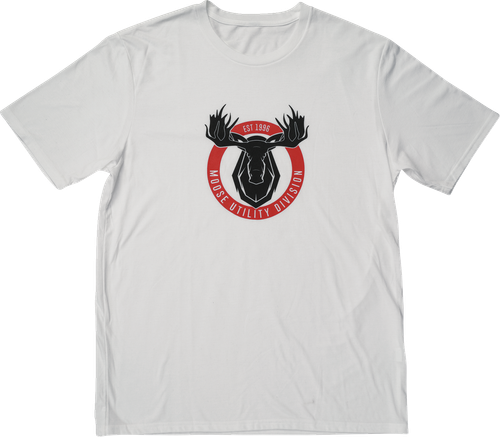 MOOSE OFFROAD MUD Badge T-Shirt - White - Small 3030-24386
