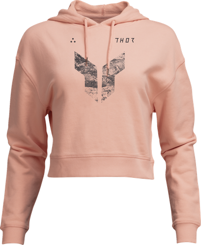 THOR Women's Iconic Pullover Crop Hoodie - Pink - XL 3051-1252