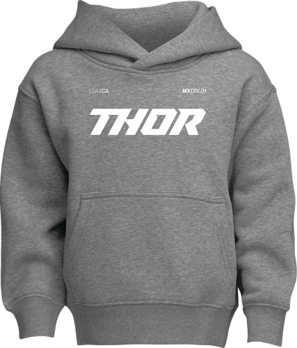 THOR Youth Brave Pullover Hoodie - Heather Gray - Large 3052-0712