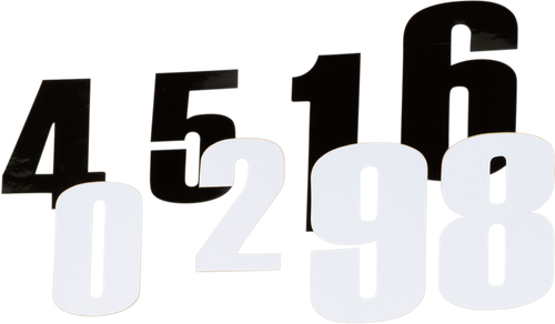 MOOSE OFFROAD Race Number 0 - White - 4.5" 80000