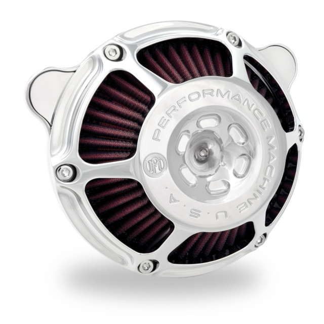 Performance Machine Max HP Air Cleaner for Harley Davidson Motorcycles - Chrome Part #0206-2078-CH