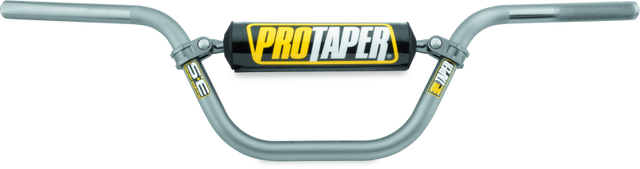 ProTaper SE XR50 platinum gray 7/8 inch high bend aluminum pit bike handlebar with crossbar pad