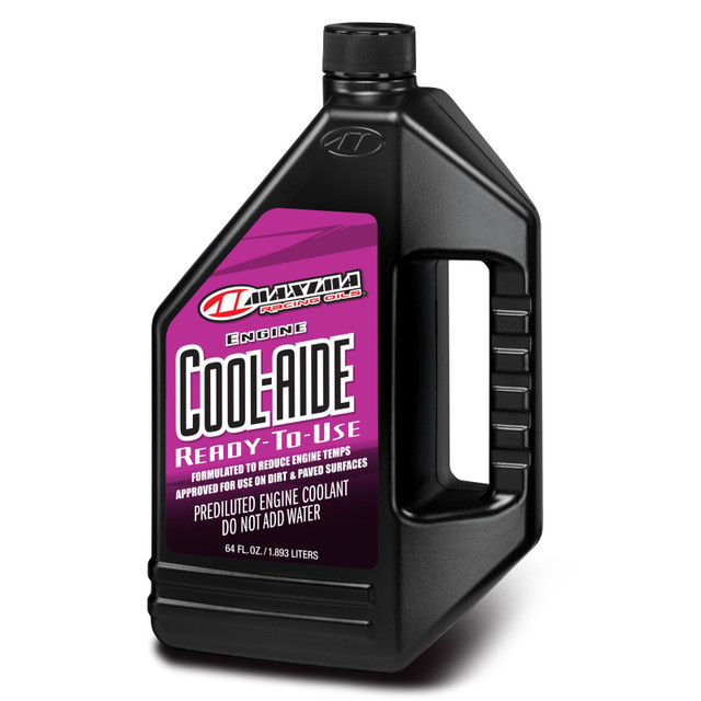 Maxima Cool-Aide 64oz Engine Cooling System Fluid - Non-Glycol Racing Coolant for Powersports