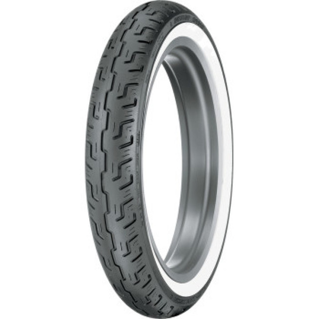 Dunlop D401 front motorcycle tire 100/90-19 57H wide whitewall tubeless bias ply cruiser street tire for Harley Sportster Dyna Softail 45064215 873-0223