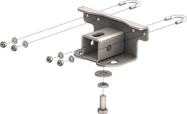KFI 16+ Yamaha Kodiak 700 4x4 and Grizzly 550/700 2-Inch Receiver Hitch Rear