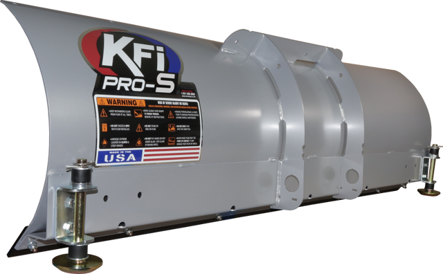 KFI ATV Straight Blade 60 in. - Heavy-Duty Steel Snow Plow with Adjustable Skid Pads