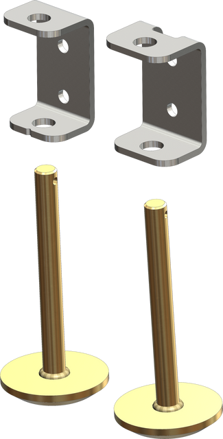KFI Tapered Plow Skid Kit for KFI 105160 - 63-inch Steel Pad with Hardware
