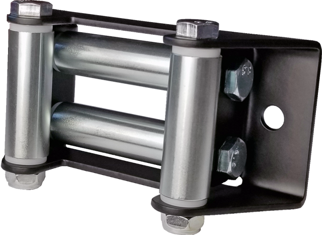 KFI ATV Roller Fairlead Part Number ATV-RF - Durable Black Powder-Coated Design with Zinc Plated Rollers