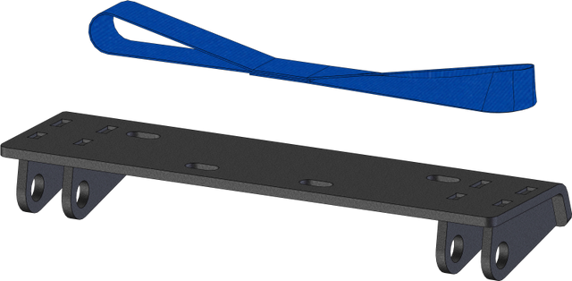 KFI 22-Older Massimo T-Boss 550/750 UTV Plow Mount - Durable Powder-Coated Metal Bead Blast Finish