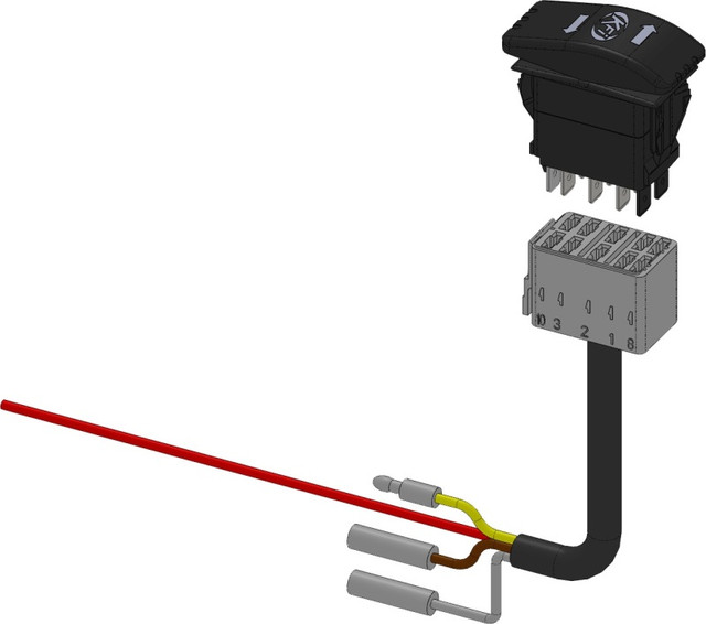 KFI Actuator Backlit Dash Rocker Switch - Model ACT-BLDRS-K for Powersports Vehicles