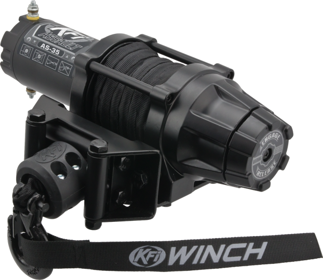 KFI Assault Series Winch 3500 lbs. with Synthetic Cable - Heavy-Duty ATV Winch