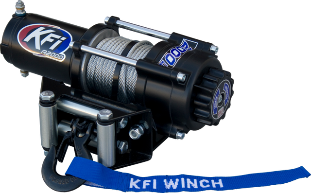 KFI ATV Series Winch MR 2000 lbs. - Durable 12-Volt DC Power Sports Winch with 4-Bolt Mounting Pattern and Water-Resistant Seal