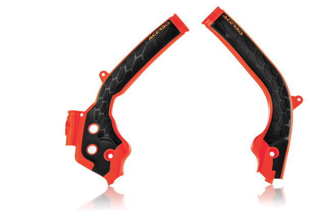 Acerbis KTM 125-450 SX/SX-F/XC-F/XC/XC-W/EXC-F Frame Guard with Grip - Orange/Black
