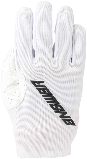 Answer Aerlite Gloves White/Black Logo Youth - XS for Powersports