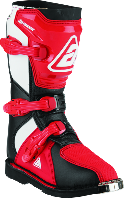 Answer AR1 Youth Motocross Boots - Black/Red, Part Number 446645