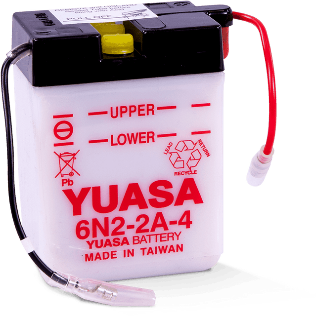 Yuasa Battery 6N2-2A-4 Conventional 6-Volt PowerSports Battery with Enhanced Cranking Power