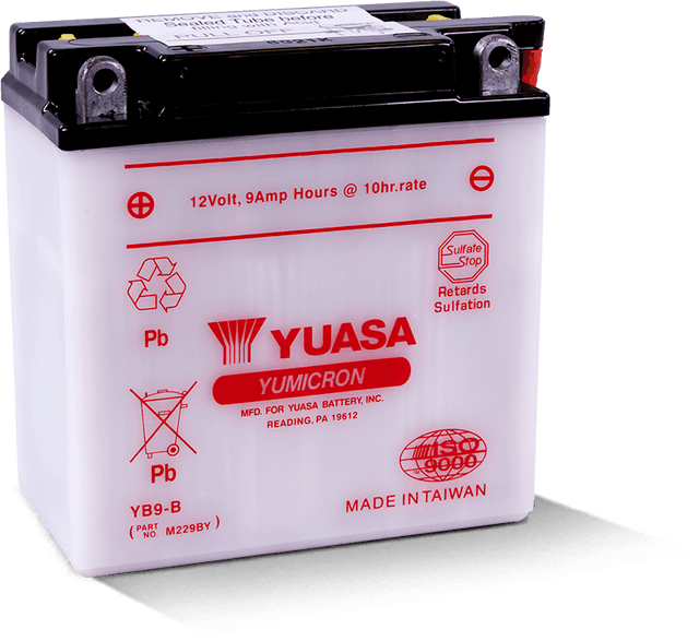 Yuasa YB9-B Yumicron 12-Volt Powersports Battery with Enhanced Cranking Power