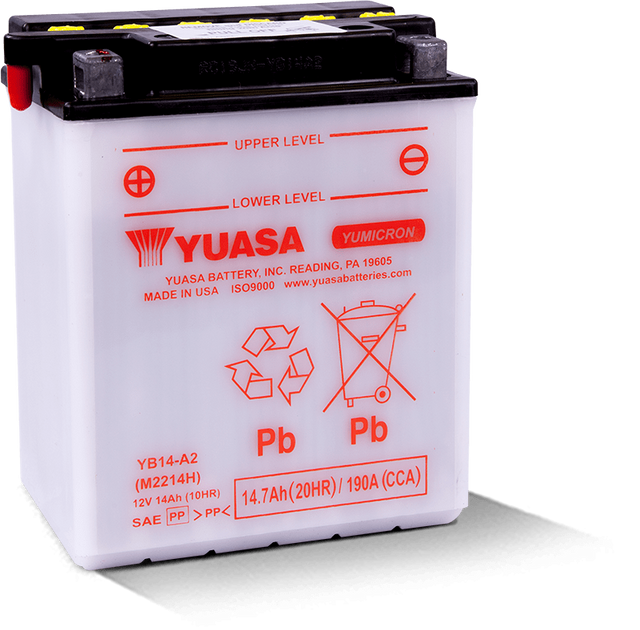 Yuasa YUAM2214HIND Yumicron CX 12-Volt Powersports Battery for Arctic Cat and Honda Models