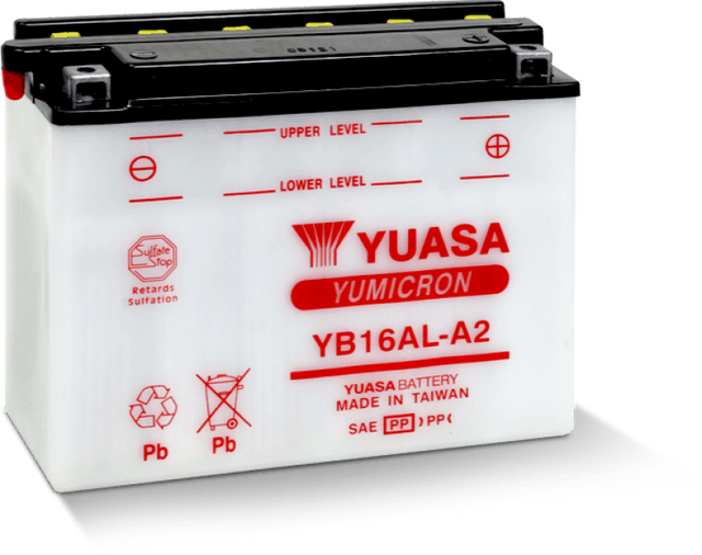Yuasa YB16AL-A2 Yumicron 12-Volt Powersports Battery with Enhanced Cranking Power