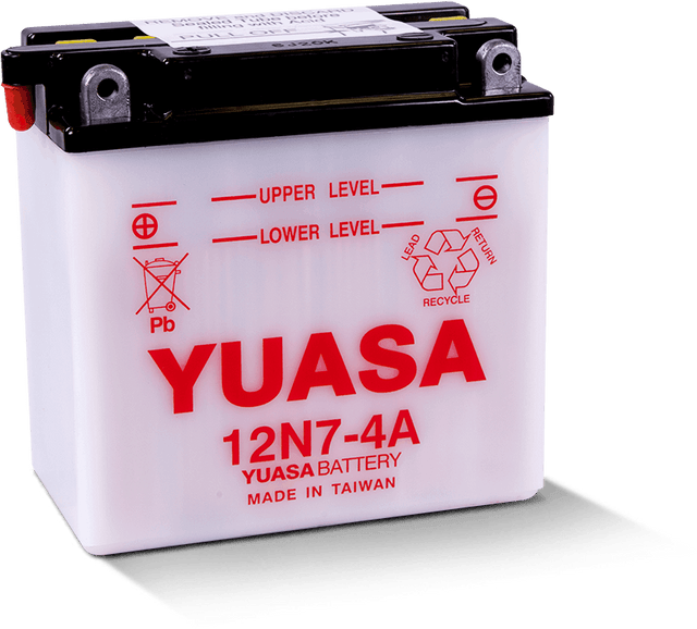 Yuasa 12N7-4A Conventional 12-Volt Powersports Battery for Harley Davidson and Suzuki Models