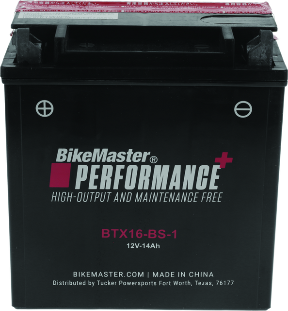 BikeMaster BTX16-BS-1 Maintenance Free Powersports Battery for Suzuki QuadRunners and LT-Series Models