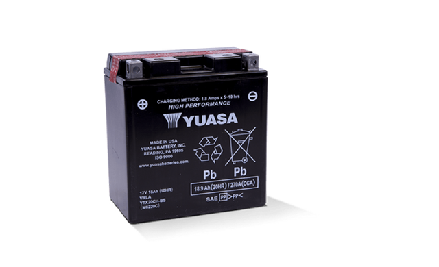 Yuasa YTX20CH-BS High Performance AGM Battery for Powersports and Motorcycle Applications